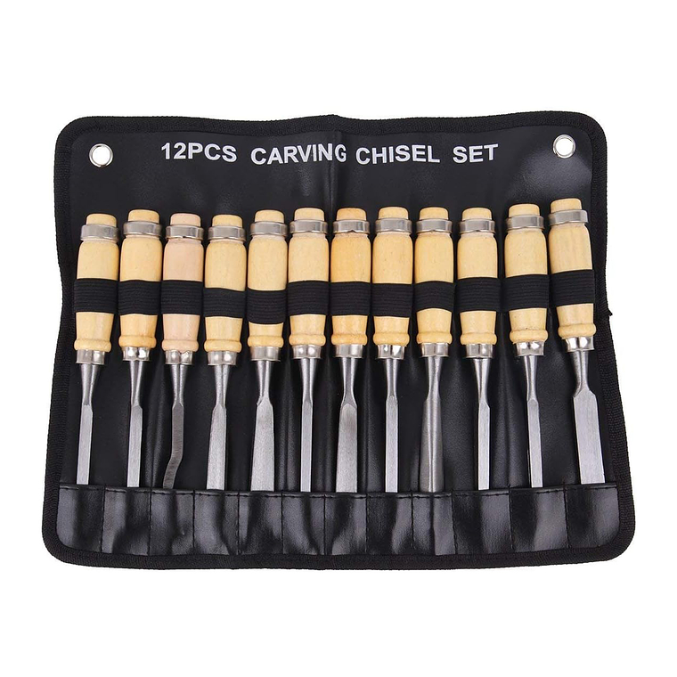 Juego De Cinceles Para Tallar Madera Gubia 12 Pcs 1