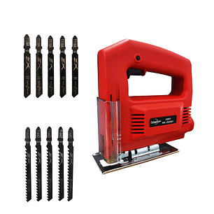 Sierra Caladora 500w Con 10 Hojas De Sierra Madera Metal