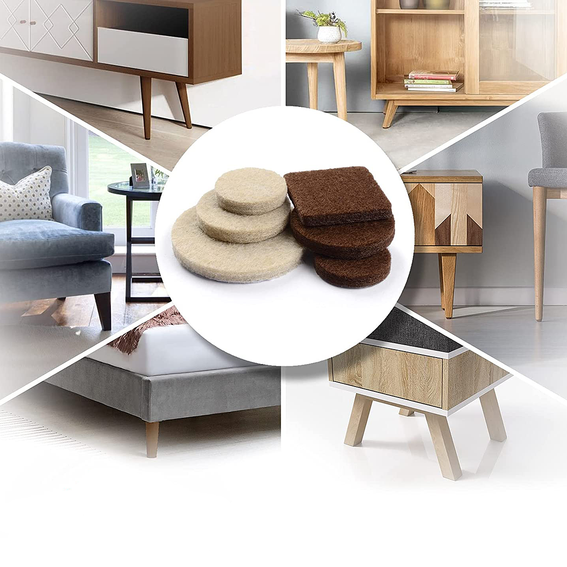 Almohadilla Protectora De Fieltro Para Sillas Mesas Muebles 2