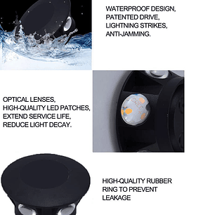 Foco Led Redondo Exterior Interior Aplique De Pared 6 Led