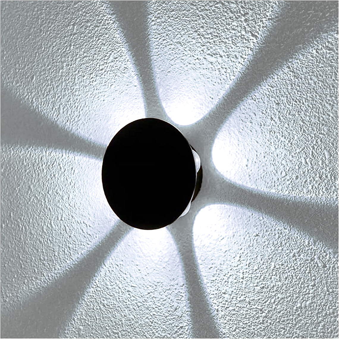 Foco Led Redondo Exterior Interior Aplique De Pared 6 Led 4