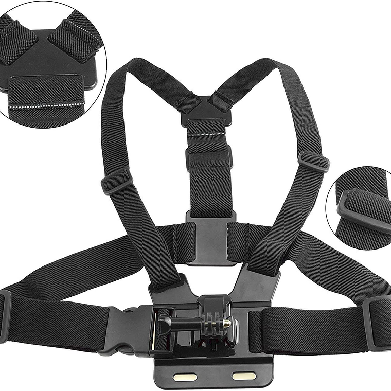 Soporte Celular Ajustable Kit Arnes De Pecho Correa Selfie 2