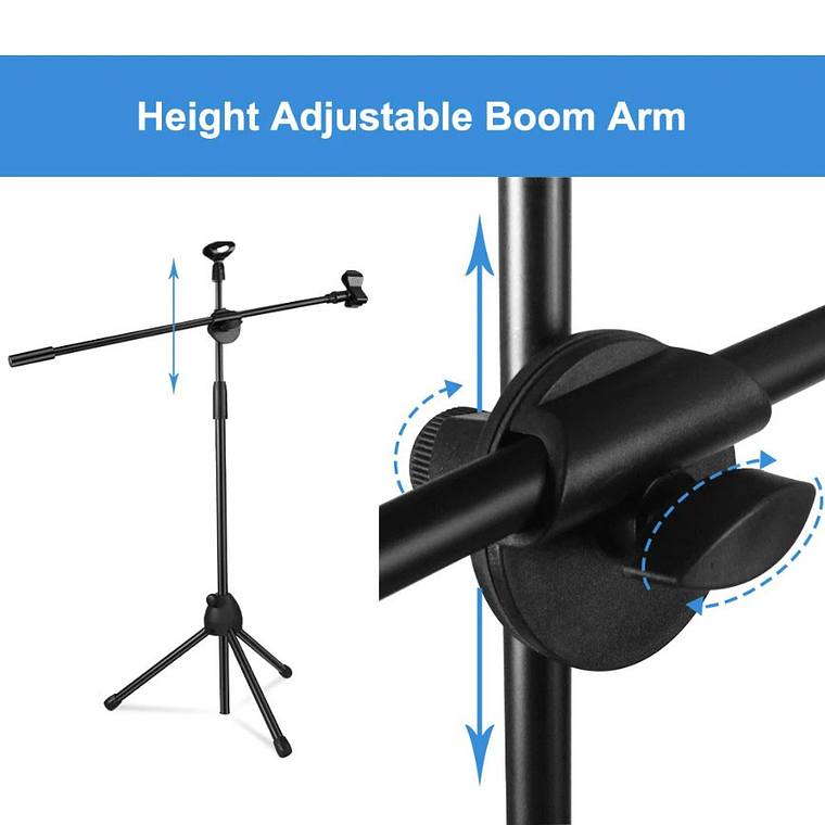 Soporte Con Brazo Para Microfono Atril De Microfono 2en1 3