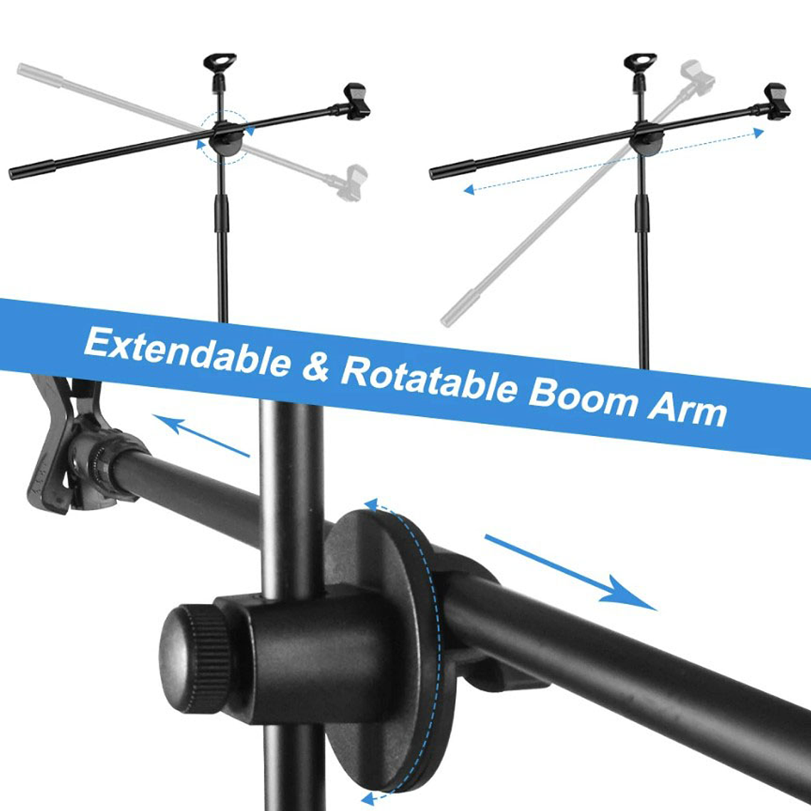 Soporte Con Brazo Para Microfono Atril De Microfono 2en1 4
