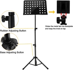 Atril De Partitura Grande Con Altura Regulable