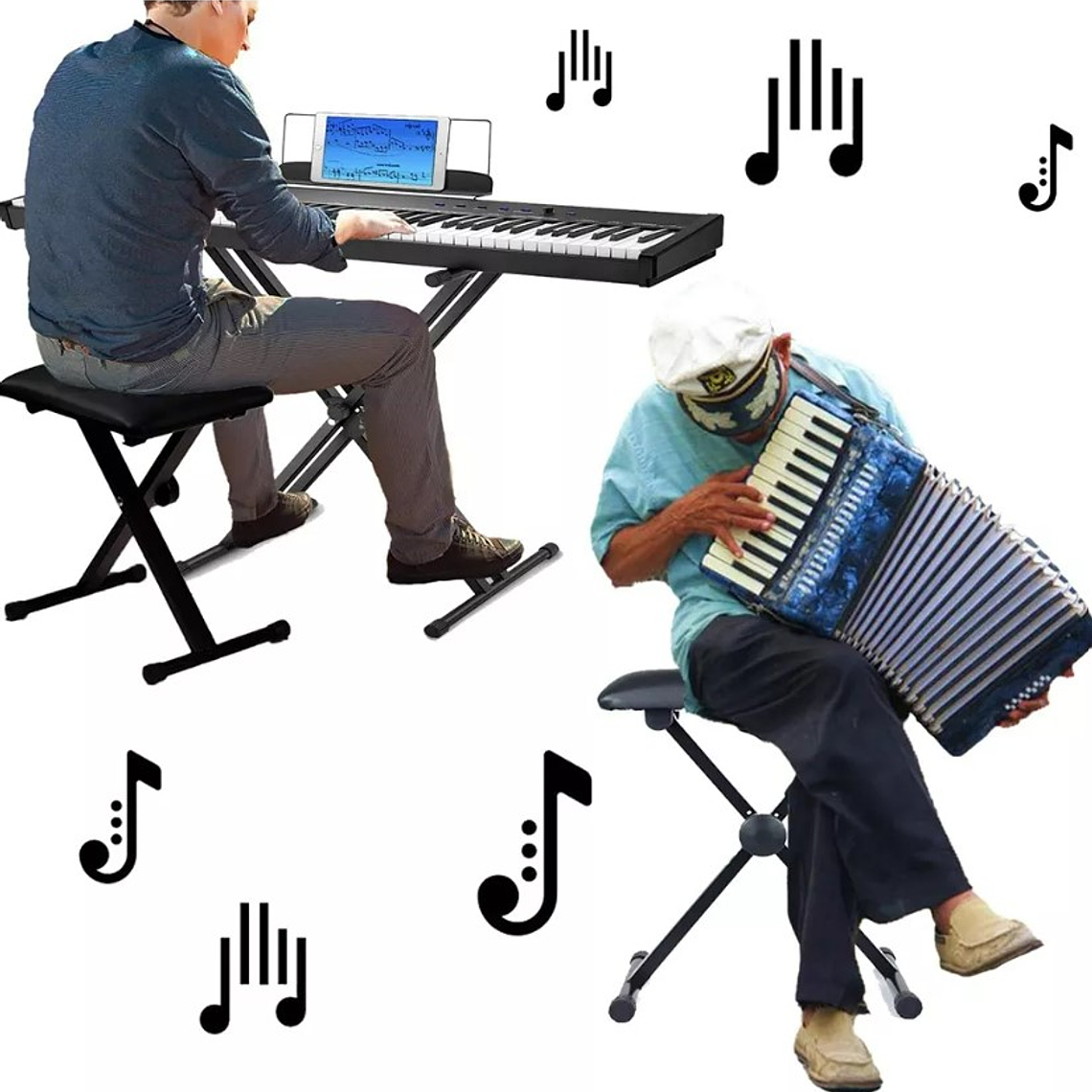 Banca De Teclado Plegable Estilo X 4