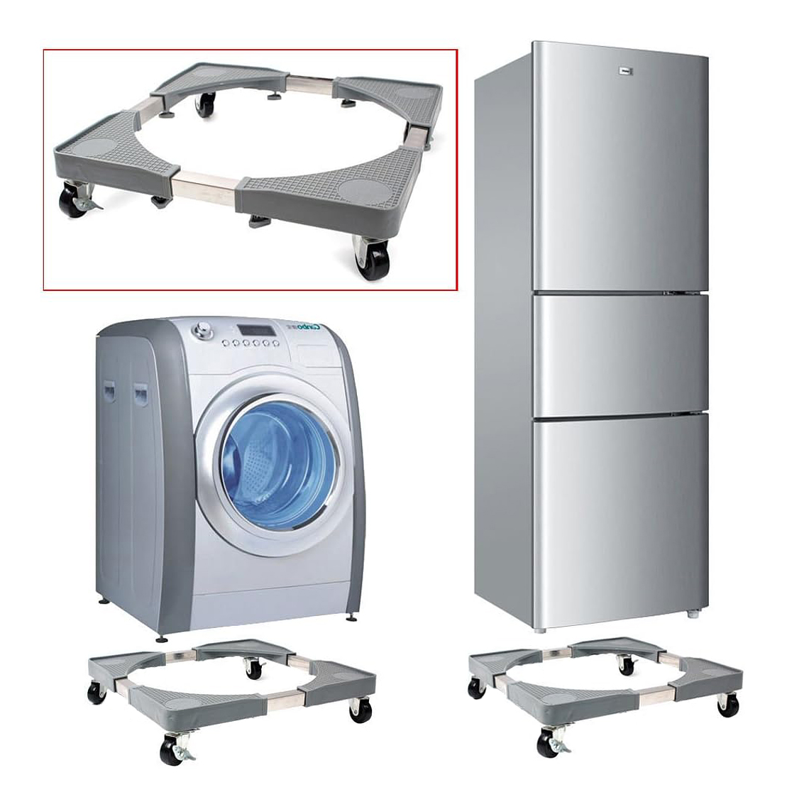 Base Ajustable Multiuso Ruedas Cocina,refrigerador, Lavadora 5