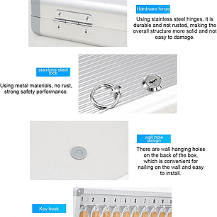 Caja Magnética Organizador Para Llaves 32 Llaveros