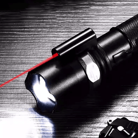 Linterna Laser Rojo Táctica Brillante Swat zoom