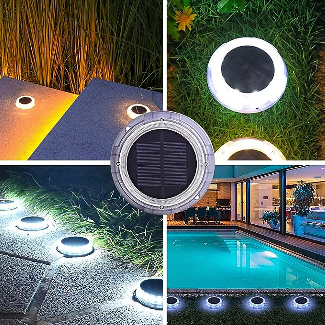 Foco Solar De Piso 8 Led / Multicolor 4