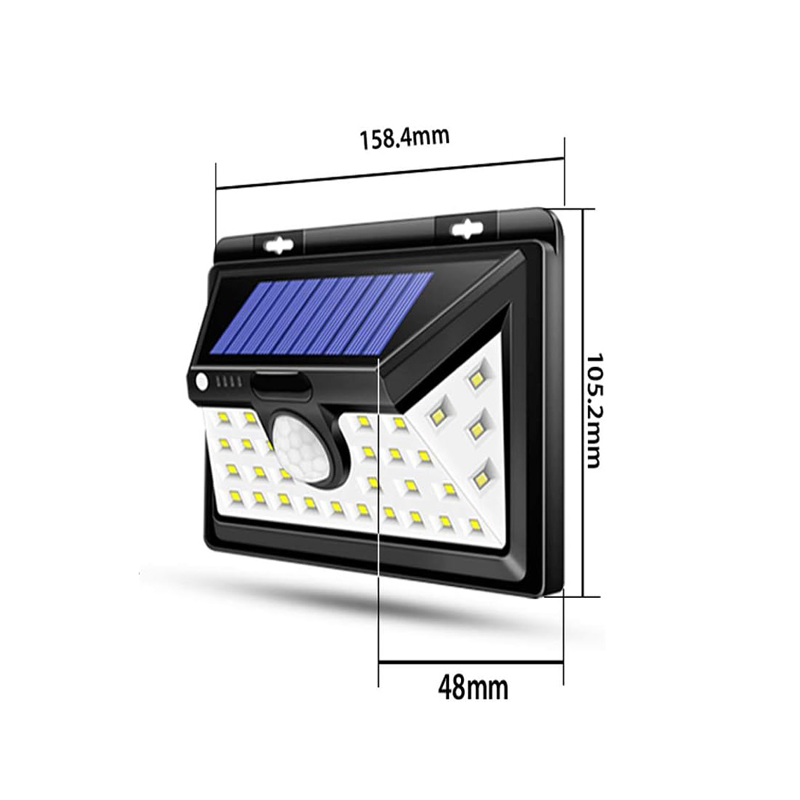Foco Solar 30 Led Exterior Con Sensor De Movimiento 3