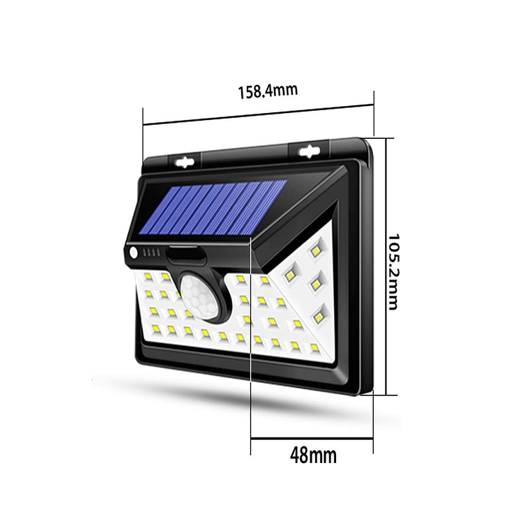 Foco Solar 30 Led Exterior Con Sensor De Movimiento 3