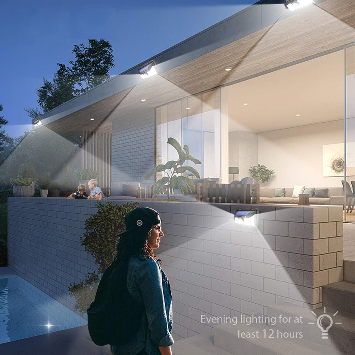 Foco Solar 30 Led Exterior Con Sensor De Movimiento 4