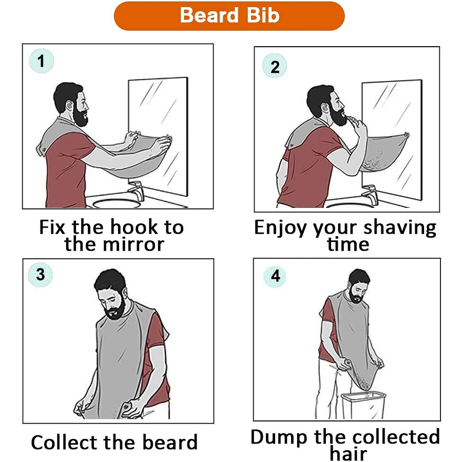 Capa Delantal Para Corte De Barba Afeitado