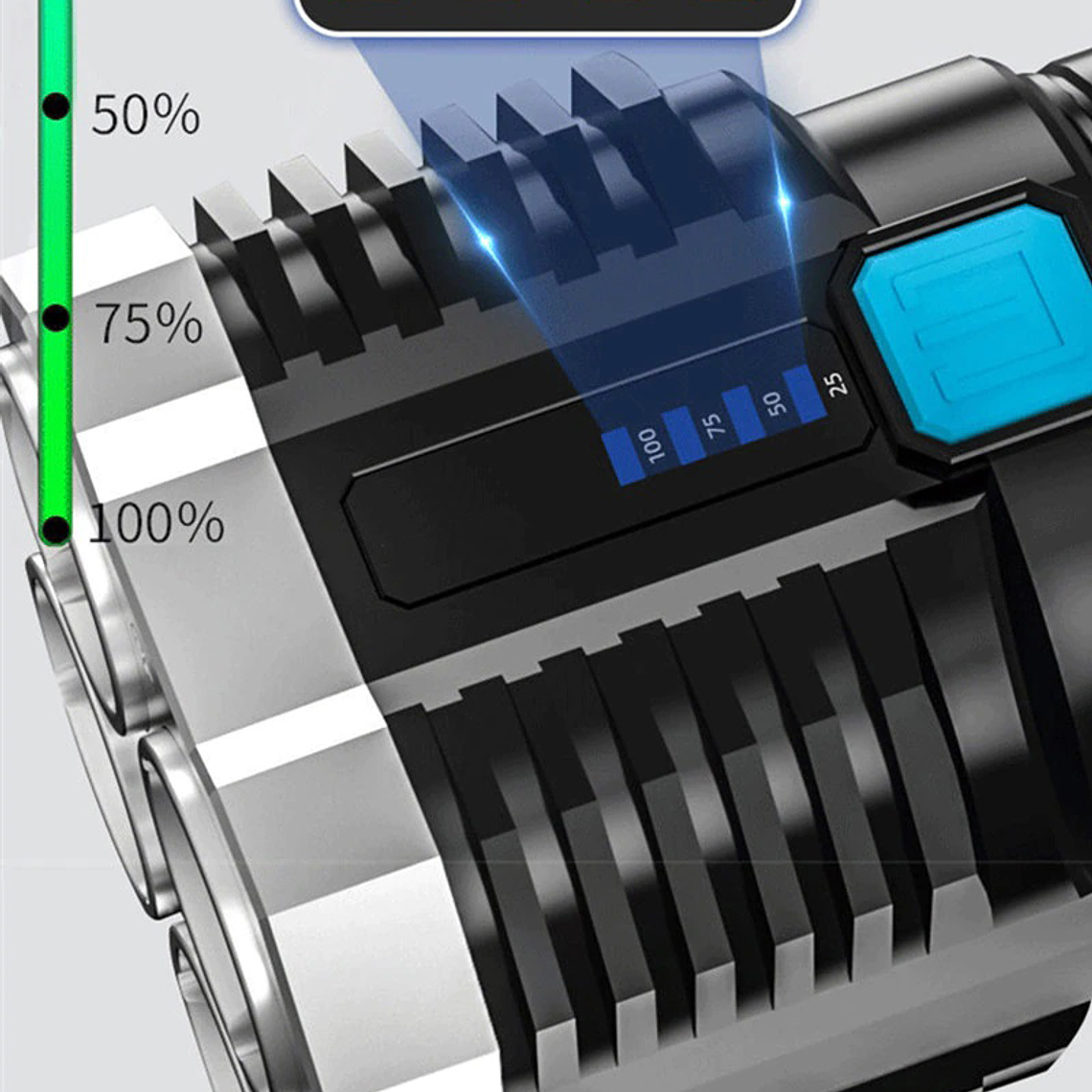 Linterna Led Recargable Alto Alcance 4 Led 3