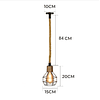 Lámpara Colgante Vintage Cuerda De Cáñamo