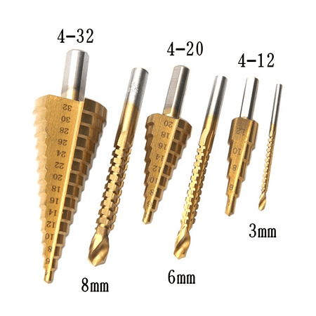 6 Broca Cónica Escalonada 4 A 32/herramienta De Sierra 3,6,8