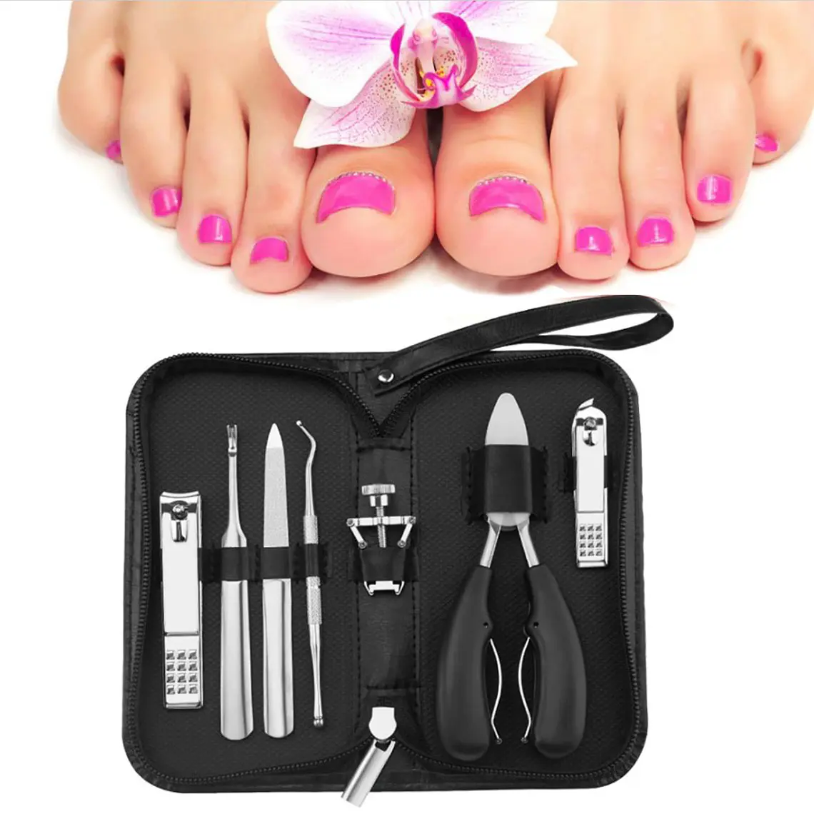 Kit Herramientas Uñas Encarnadas Set Pedicura Corta Uñas 7pz 1