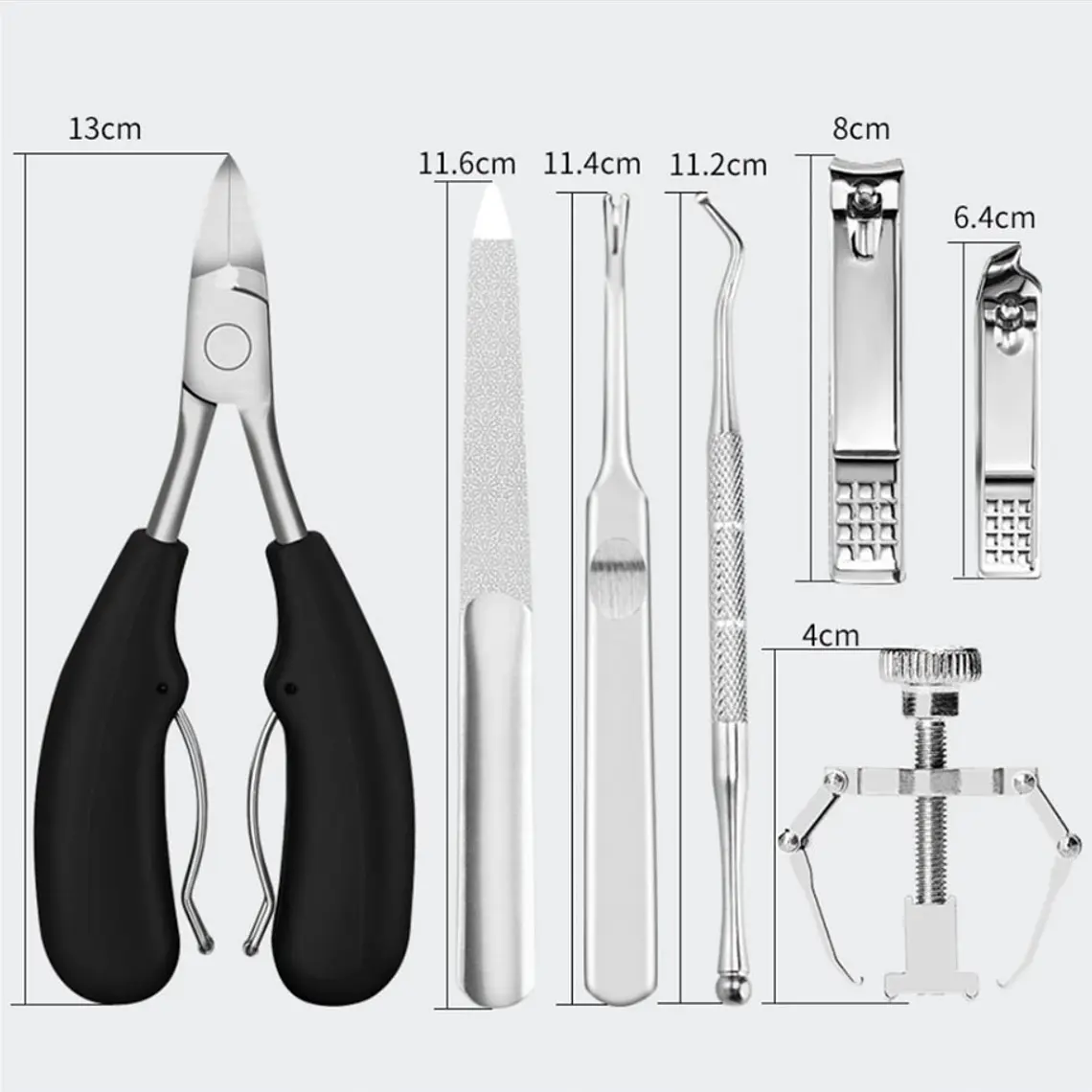 Kit Herramientas Uñas Encarnadas Set Pedicura Corta Uñas 7pz 5