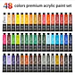 Set De Pinturas Acrilicas 48 Colores + Pincel, Paleta - Miniatura 3