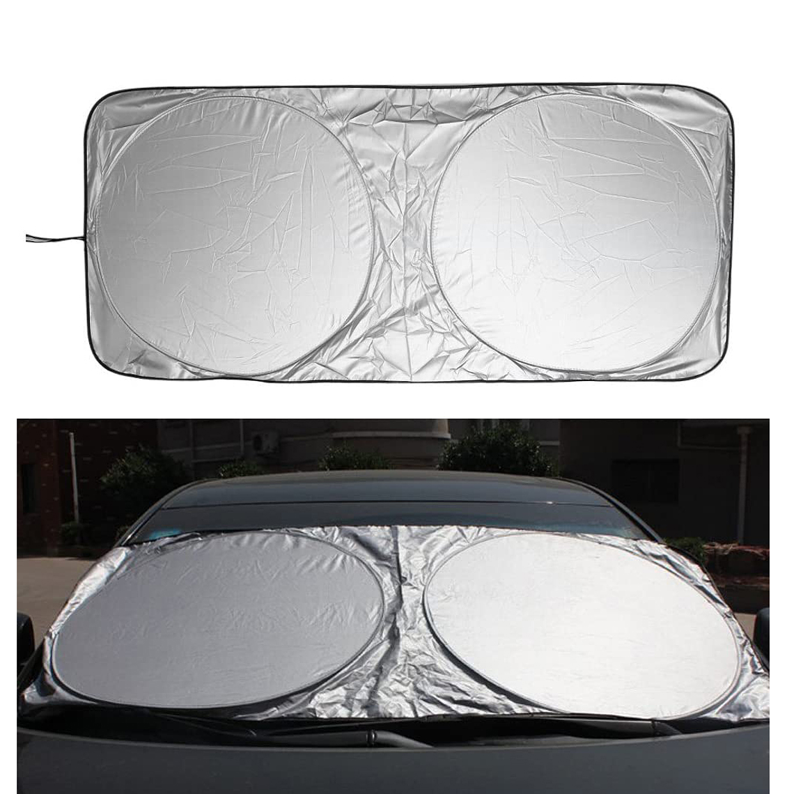 Cubre Parabrisas Auto, Parasol Con Protección Uv Compactable 1