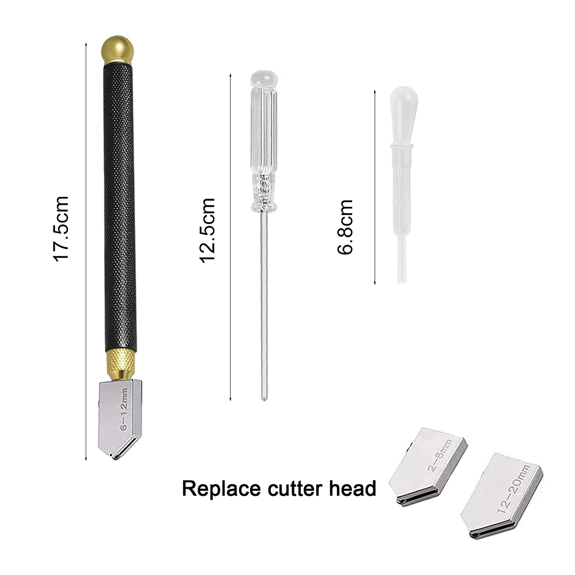 Diamante Corta Vidrio 7 Pulgadas 175mm Con Pipeta 4