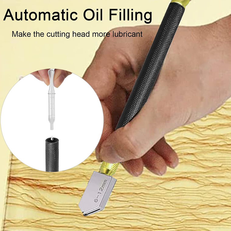 Diamante Corta Vidrio 7 Pulgadas 175mm Con Pipeta 5