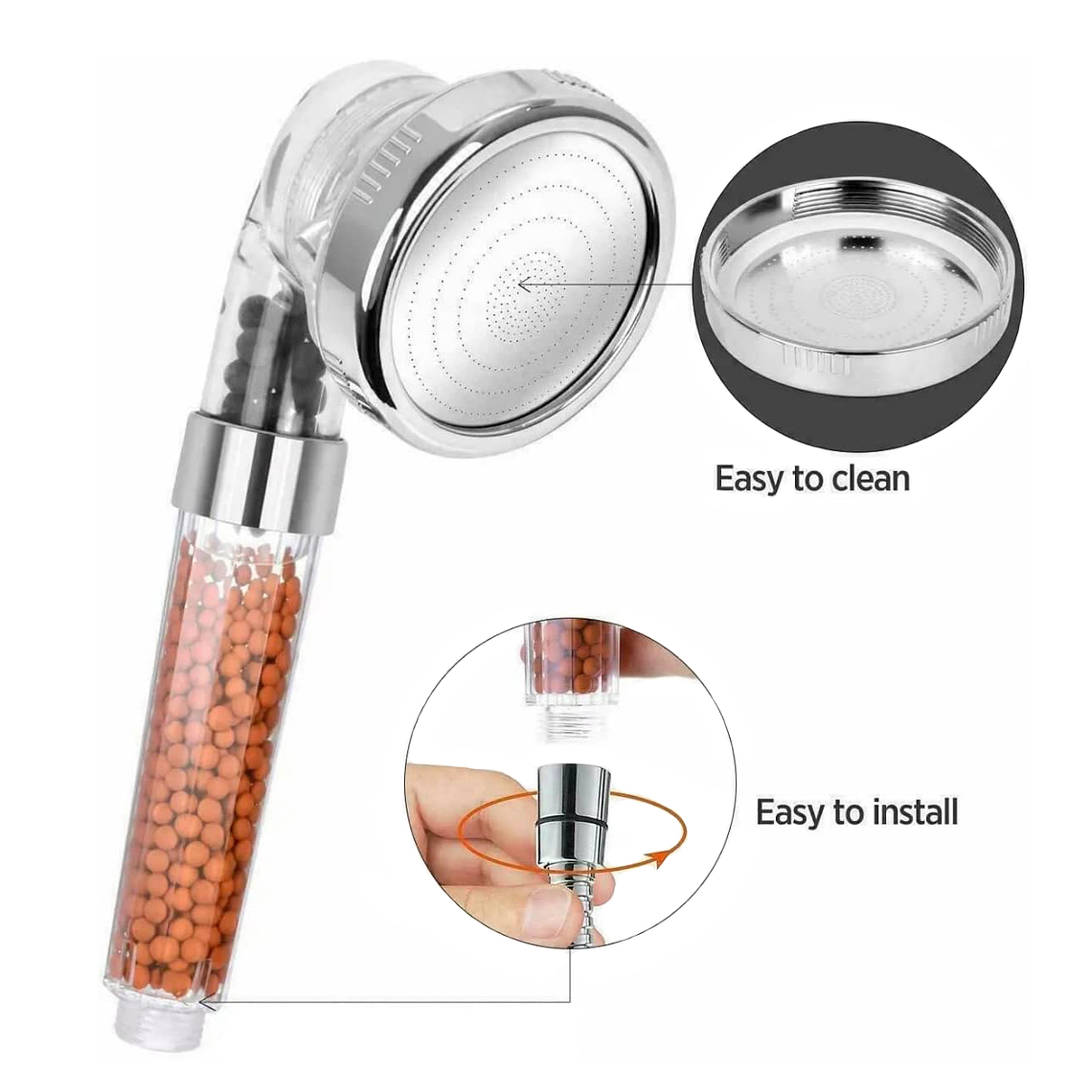 Eco Ducha Spa Cabezal Para Ducha Telefono Mango Filtrador 4