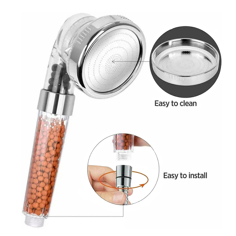 Eco Ducha Spa Cabezal Para Ducha Telefono Mango Filtrador 4