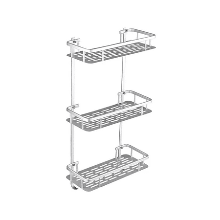 Organizador De Ducha Repisa Baño Adhesivo 3 Niveles