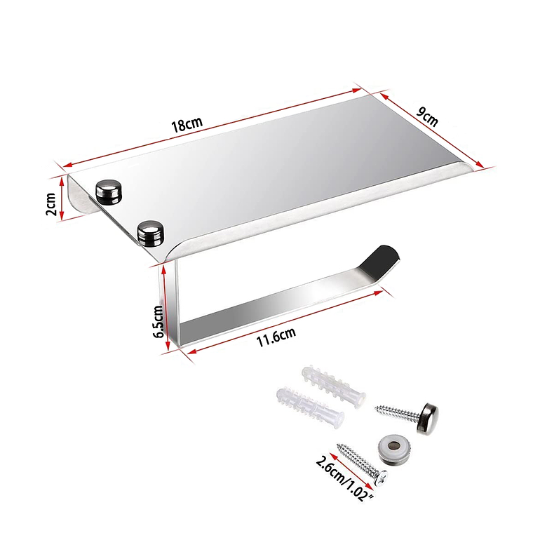 Porta Rollo Papel Higiénico Confort Soporte Celular 4