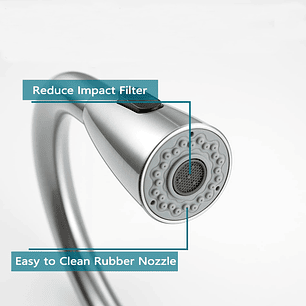 Llave Grifo Monomando Lavaplatos Extensible Niquel