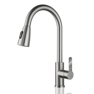 Llave Grifo Monomando Lavaplatos Extensible Niquel