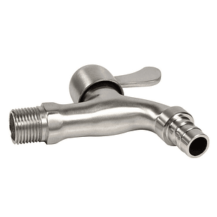 Grifo De Acero Inoxidable, Llave De Paso 1/2