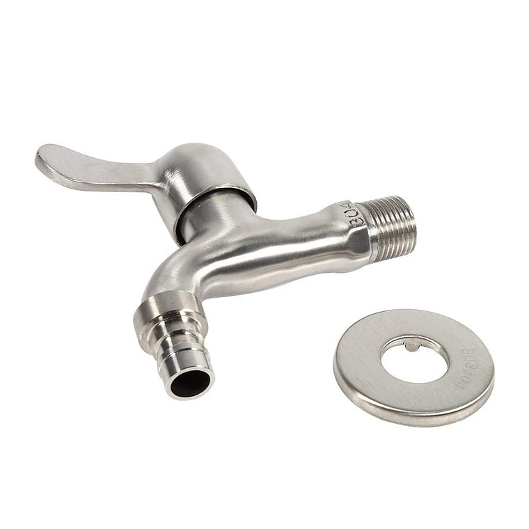 Grifo De Acero Inoxidable, Llave De Paso 1/2 3