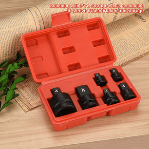 Juego De Dados Adaptador Y Reductor De Impacto 6 Pzas