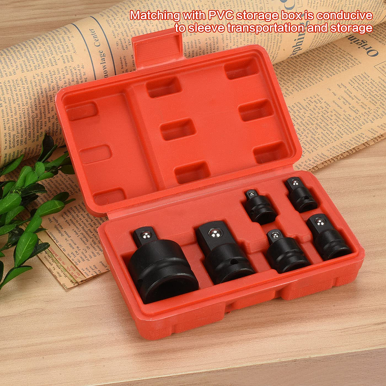 Juego De Dados Adaptador Y Reductor De Impacto 6 Pzas 1