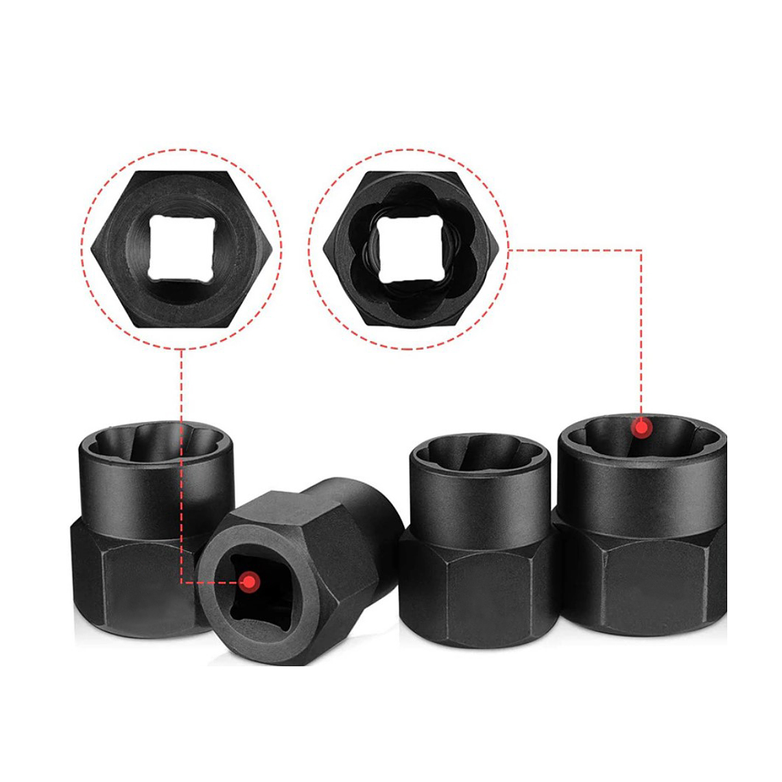 Kit De Dados Herramientas Juego Dados Extractores 1/4 A 19mm 3