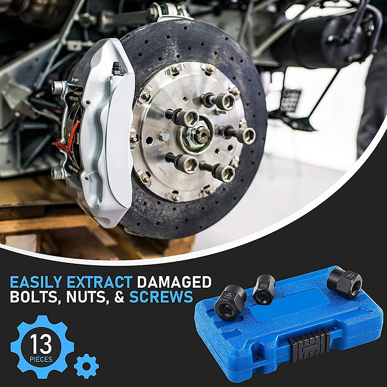 Kit De Dados Herramientas Juego Dados Extractores 1/4 A 19mm 4