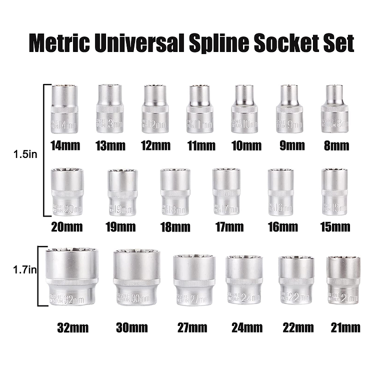 Juego De Dados De 1/2 Poligonales 19 Pcs 6