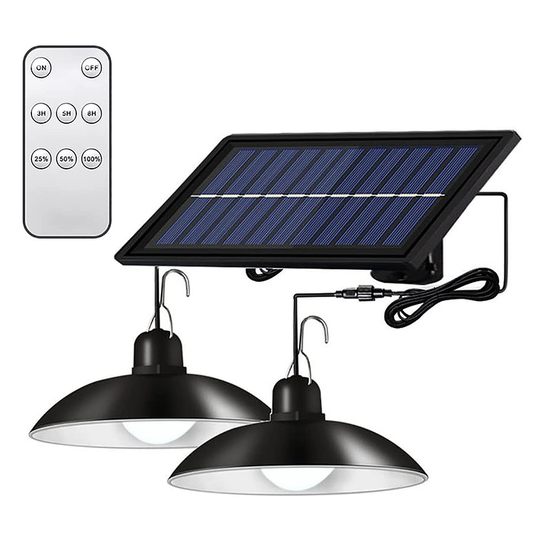 Lampara Solar Doble Colgante 240w Plafon + Control 1