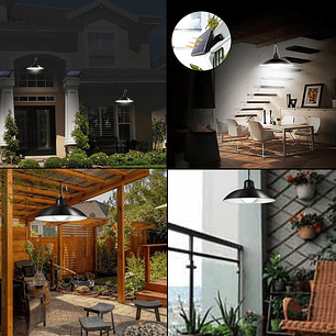 Lampara Solar Doble Colgante 240w Plafon + Control