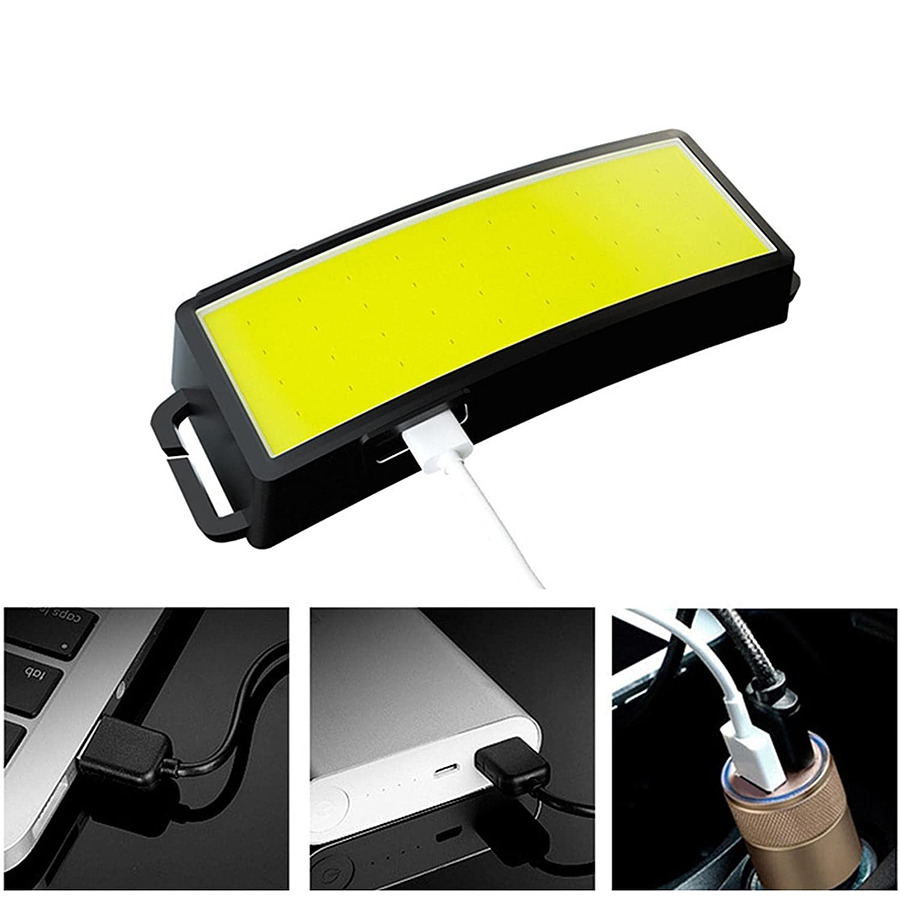 Linterna Frontal Led Cob Recargable Usb, Superbrillante