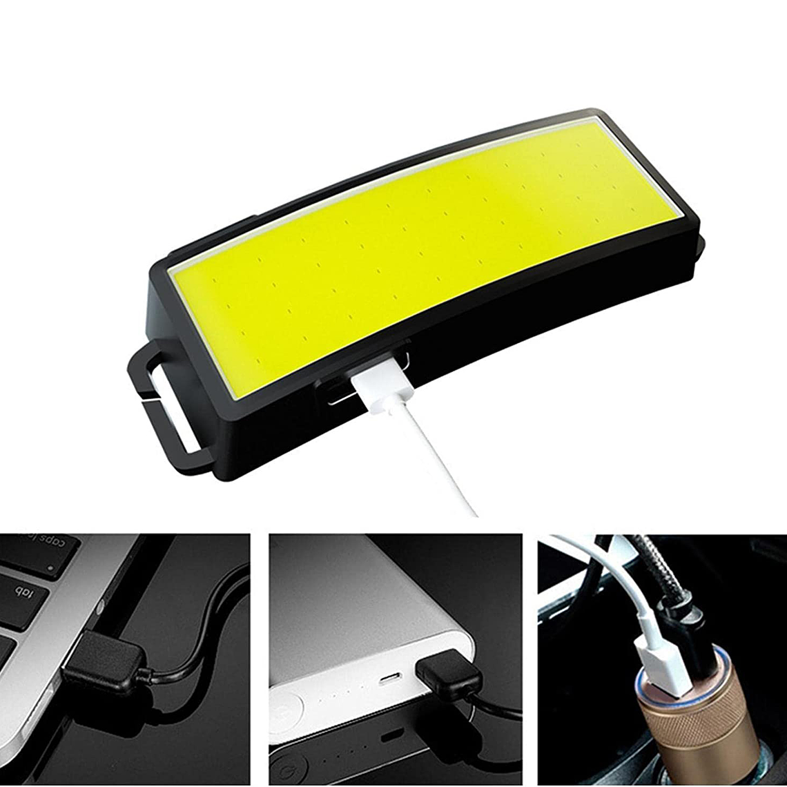 Linterna Frontal Led Cob Recargable Usb, Superbrillante 3