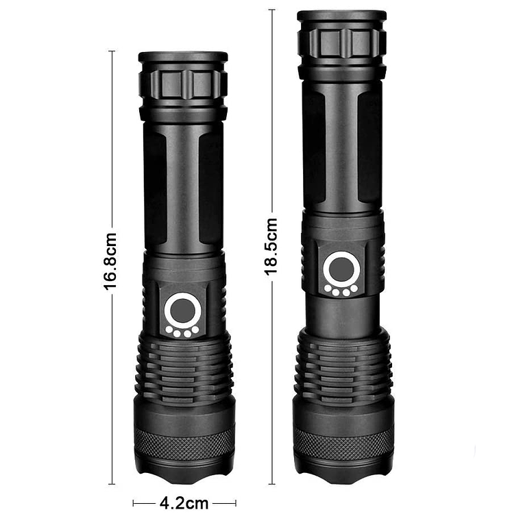 Linterna Led Alta Potencia Metalica Recargable 4000lm 4