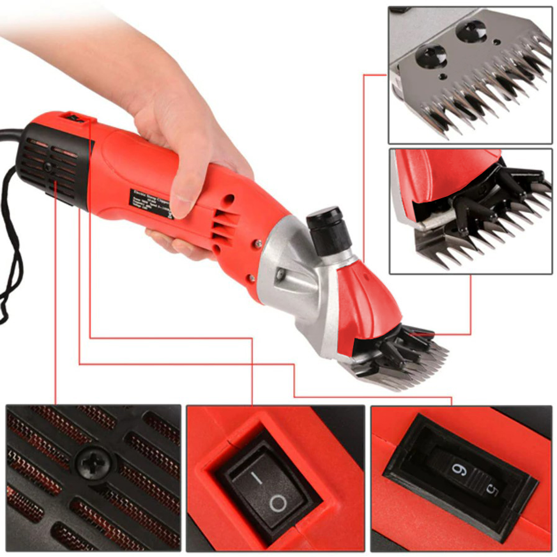 Máquina Esquiladora Eléctrica De 220v 900w Para Ovejas 3