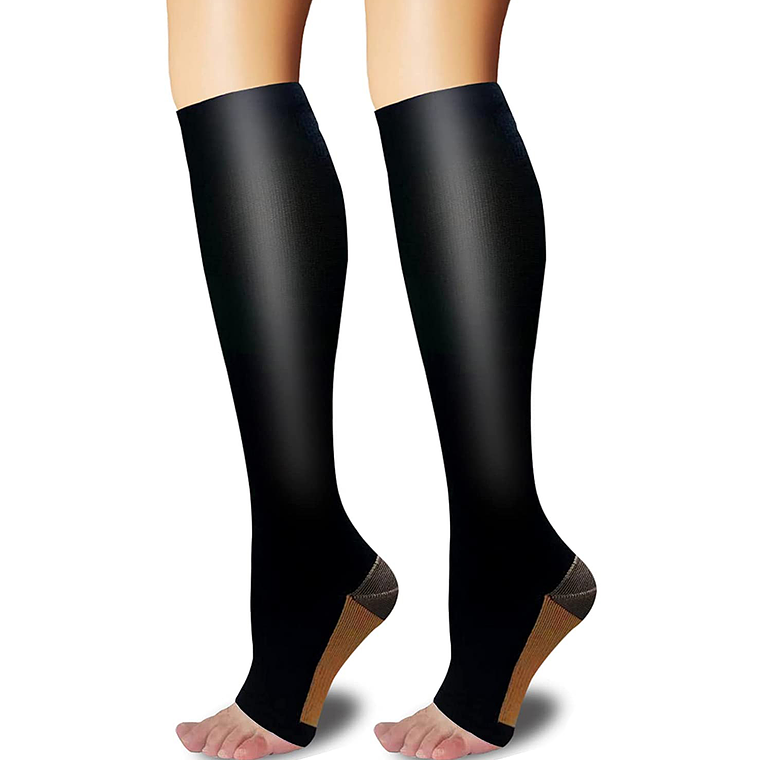 2 Pares Medias De Compresión Con Cierre Varices, Circulacion 1