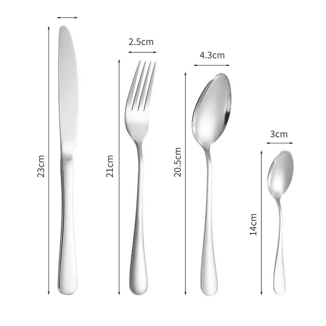 Set De Cubiertos 24 Piezas Acero Inoxidable 3
