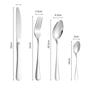 Juego De Cubiertos 16 Piezas Acero Inoxidable