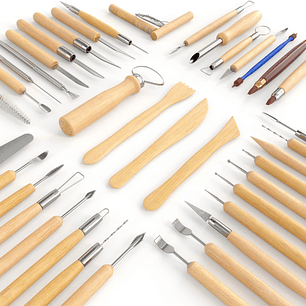 Kit 42 Herramientas Esculpir, Tallados Escultura Selladas